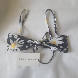 Solid & Striped Exclusive The Daisy Print Mini Me Bikini Top Sz 2